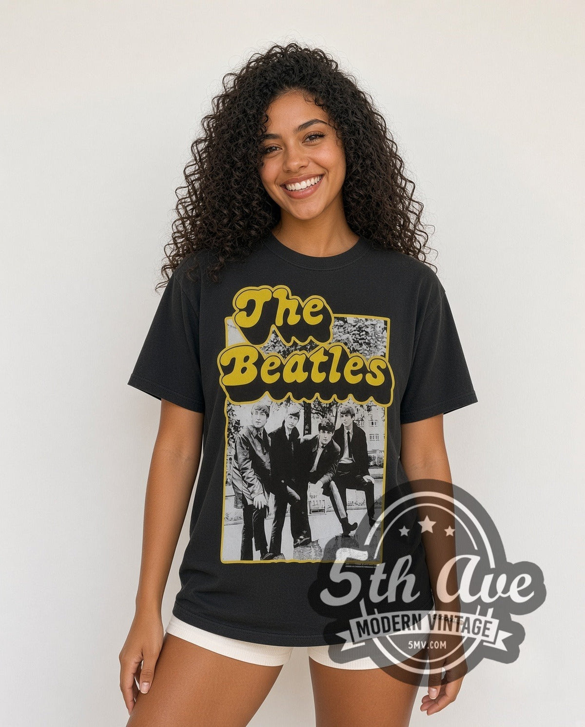 The Beatles – Cartoon Band (Black) – Vintage Band T-Shirt