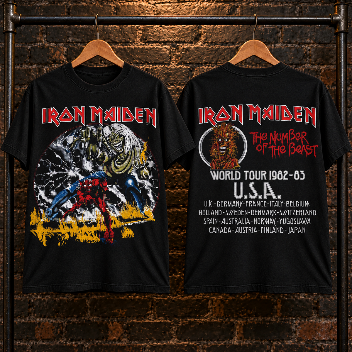 🔥 HOT PICK 🎸 Iron Maiden Tour Tee ⚡ Rare Retro Rock Vibes