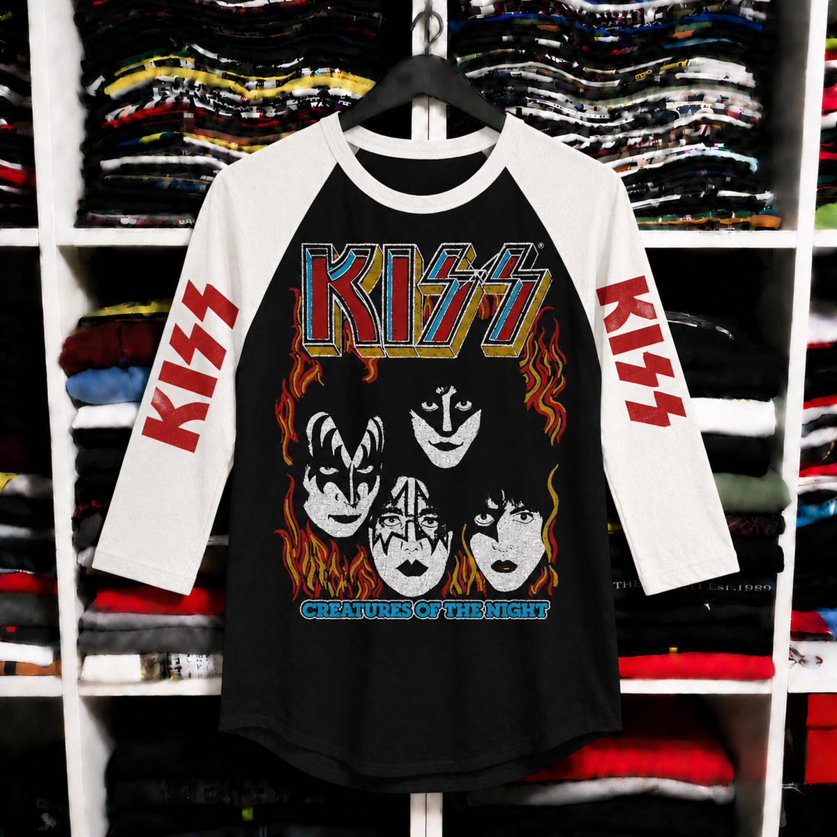 Vintage KISS Animalize Tour Raglan T-Shirt