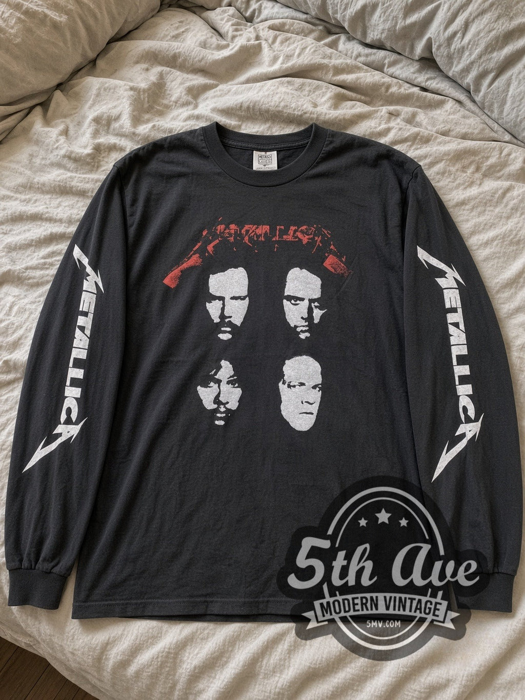 Metallica – Four Faces – Vintage Band Long Sleeve T-Shirt