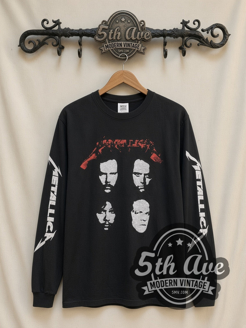Metallica – Four Faces – Vintage Band Long Sleeve T-Shirt