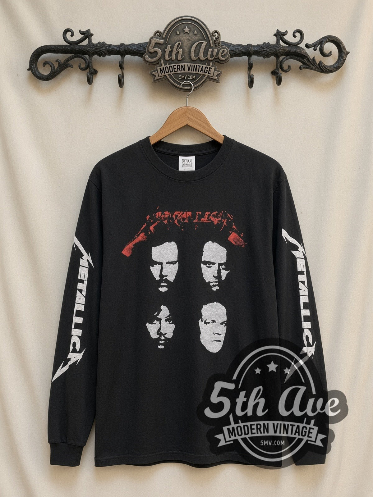 Metallica – Four Faces – Vintage Band Long Sleeve T-Shirt