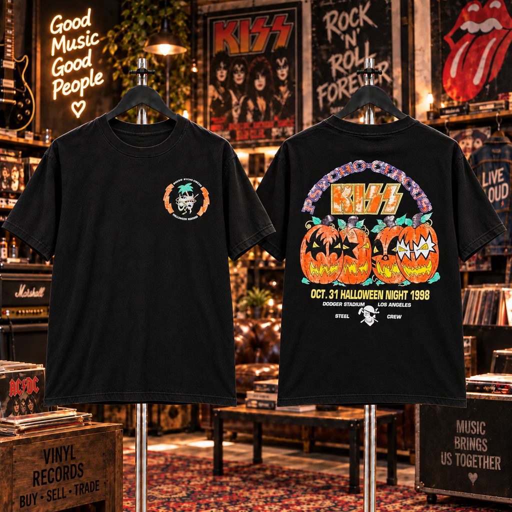 KISS Halloween Pumpkin Rock Band T-Shirt