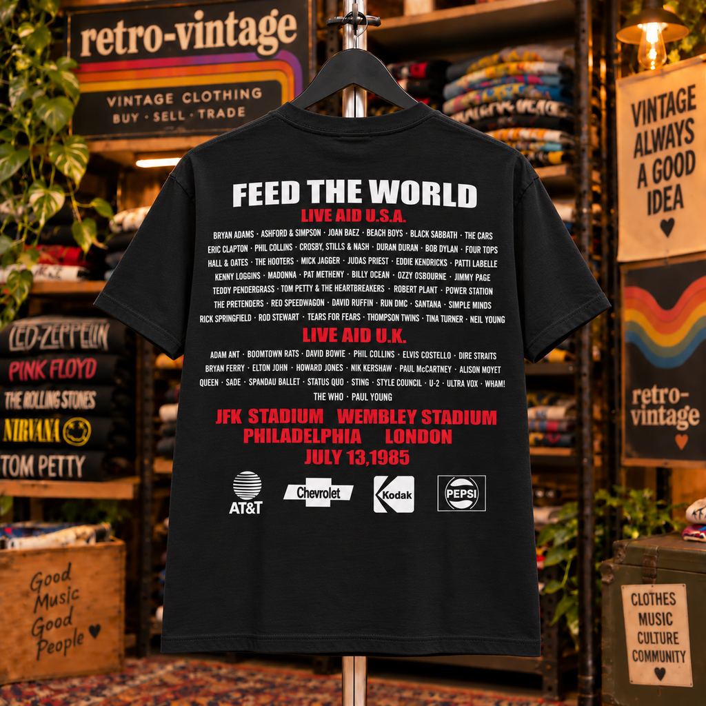 Live Aid 1985 Official Concert T-Shirt