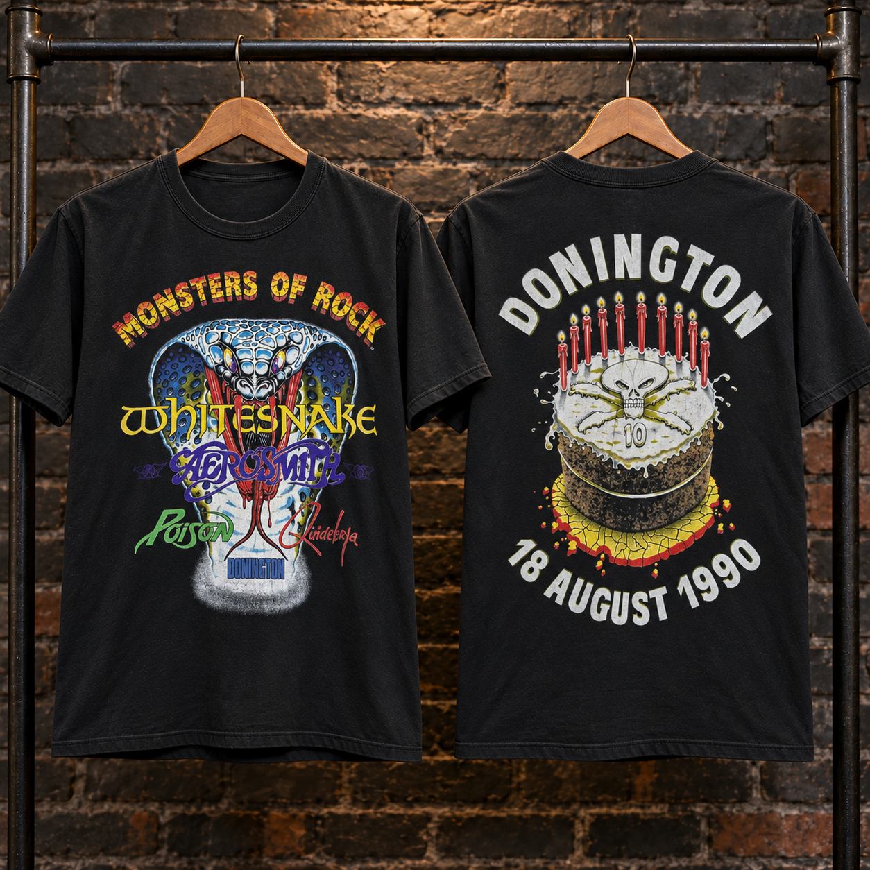 Monsters of Rock 1990 inspired T-Shirt front and back