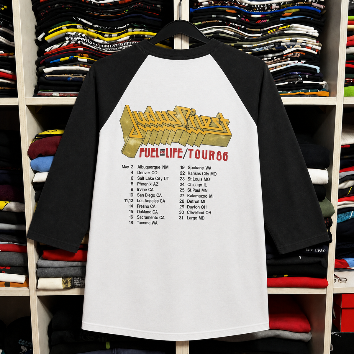 Judas Priest Fuel for Life Tour raglan shirt