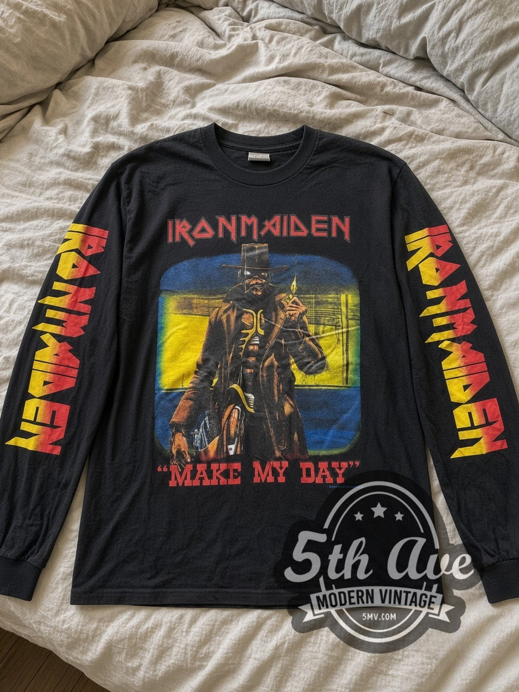 Iron Maiden – Make My Day – Vintage Band Long Sleeve T-Shirt