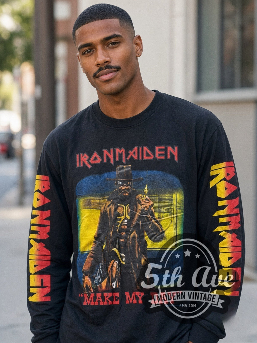 Iron Maiden – Make My Day – Vintage Band Long Sleeve T-Shirt