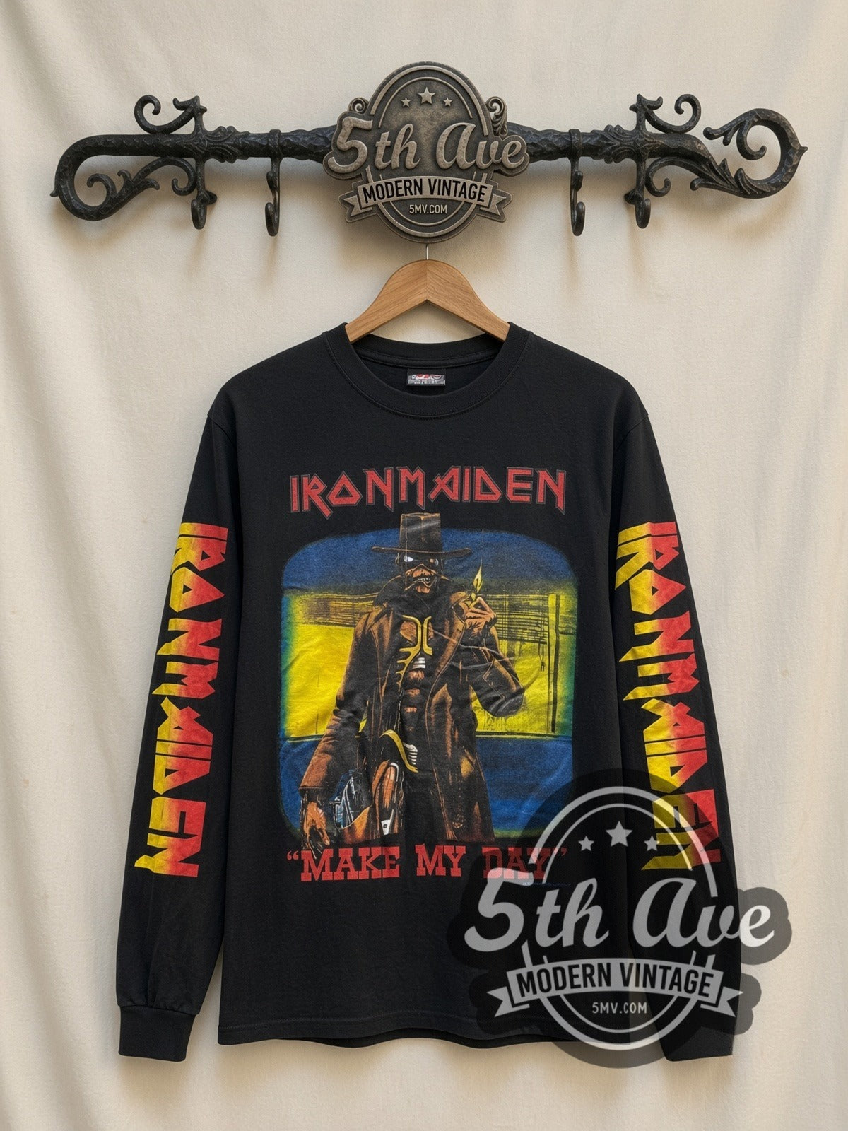 Iron Maiden – Make My Day – Vintage Band Long Sleeve T-Shirt