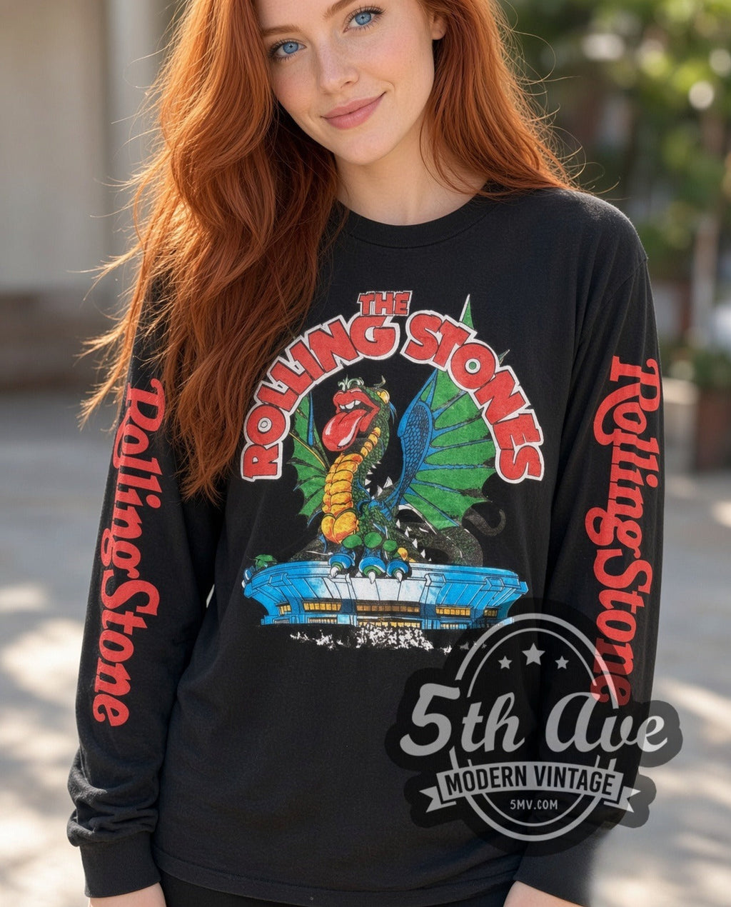 The Rolling Stones – Dragon Stadium – Vintage Band Long Sleeve T-Shirt