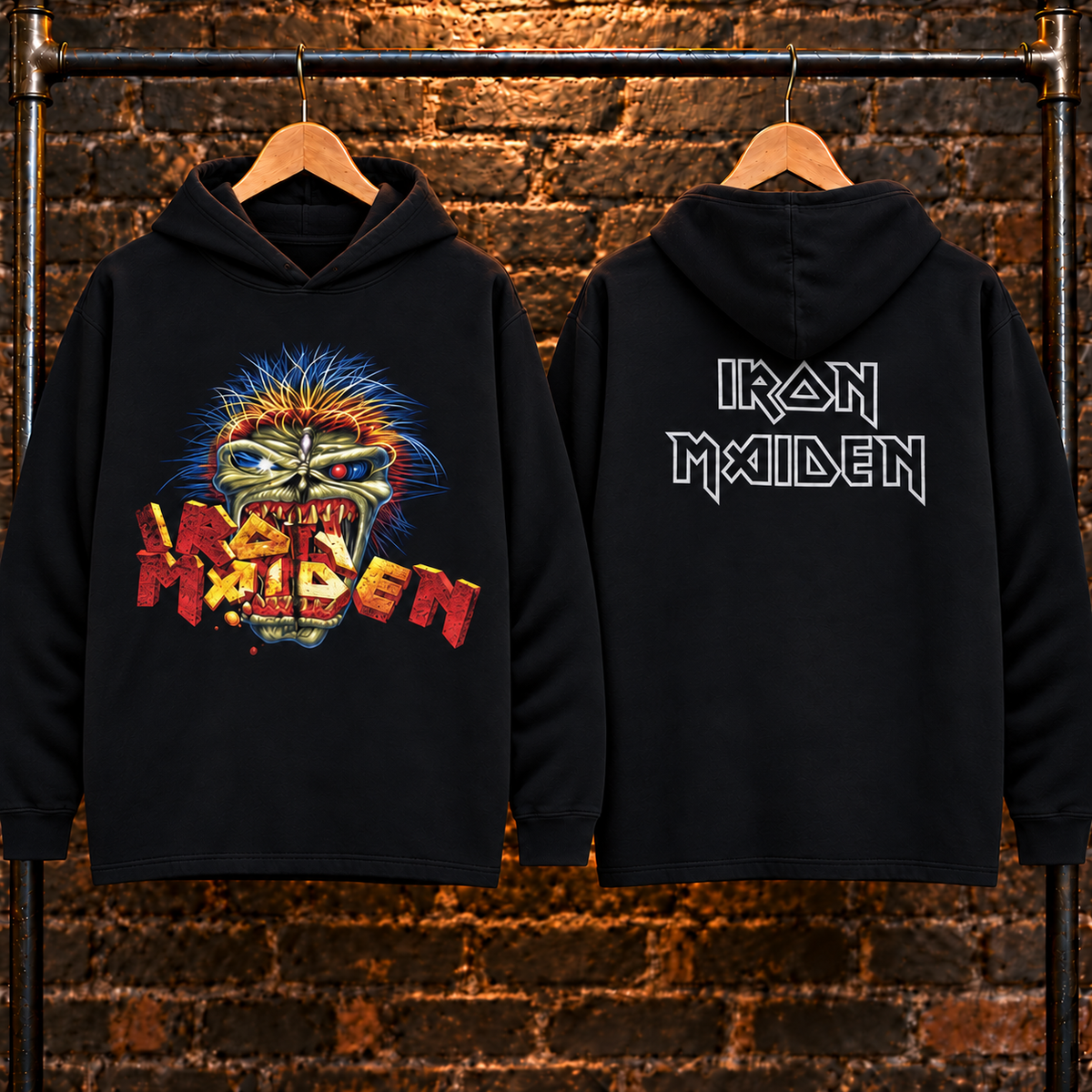 🔥 HOT PICK 🎸 Iron Maiden Hoodie ⚡ Rare Retro Rock Vibes