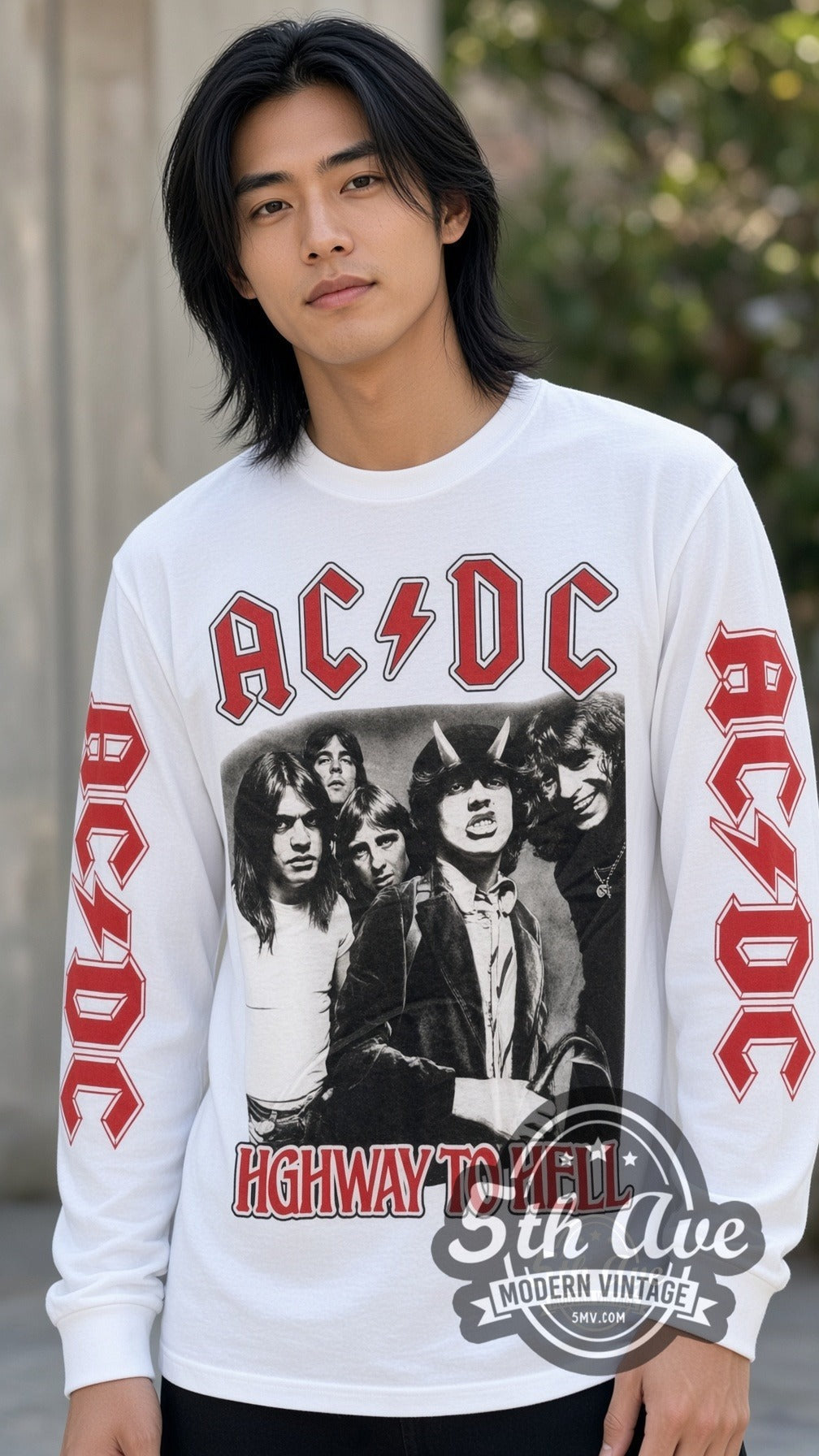 AC/DC – Highway to Hell – Vintage Band Long Sleeve T-Shirt