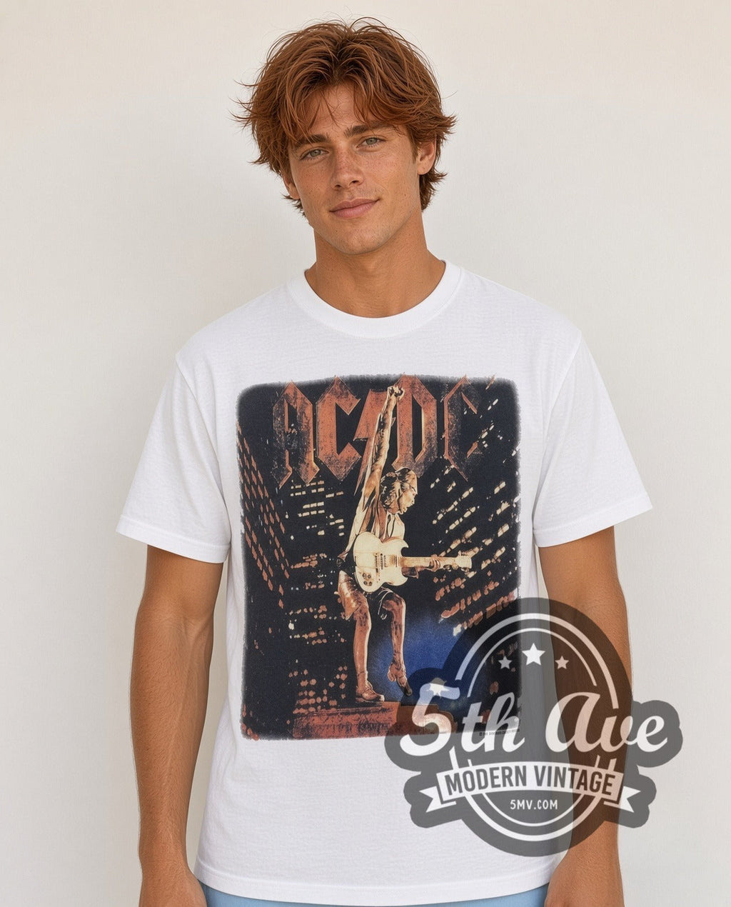 AC/DC – Angus Live (White) – Vintage Band T-Shirt