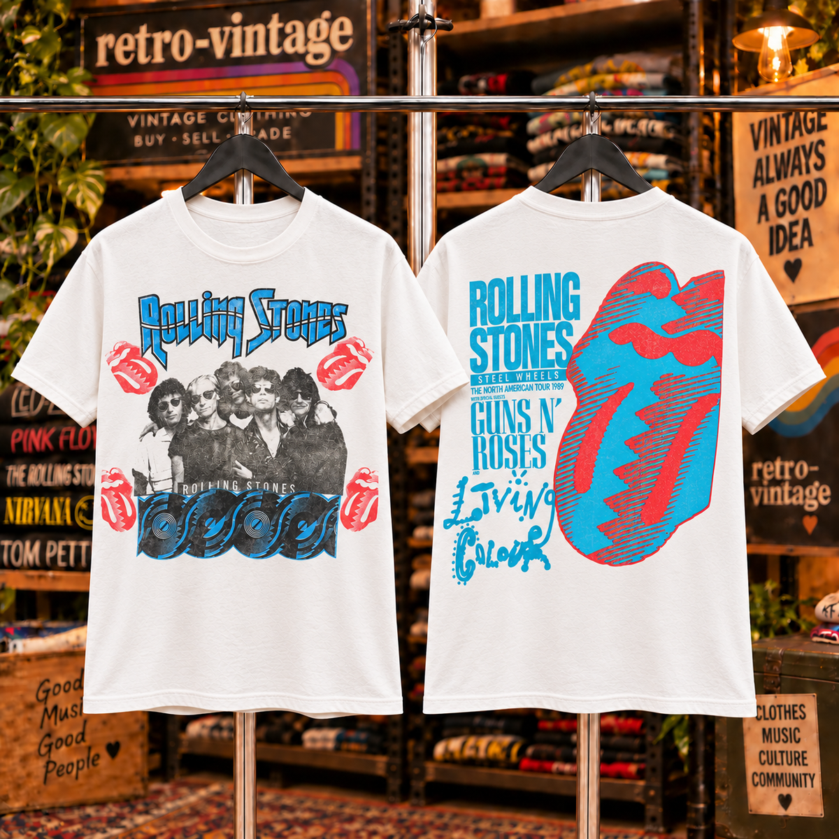 1989 Rolling Stones Steel Wheels T-Shirt