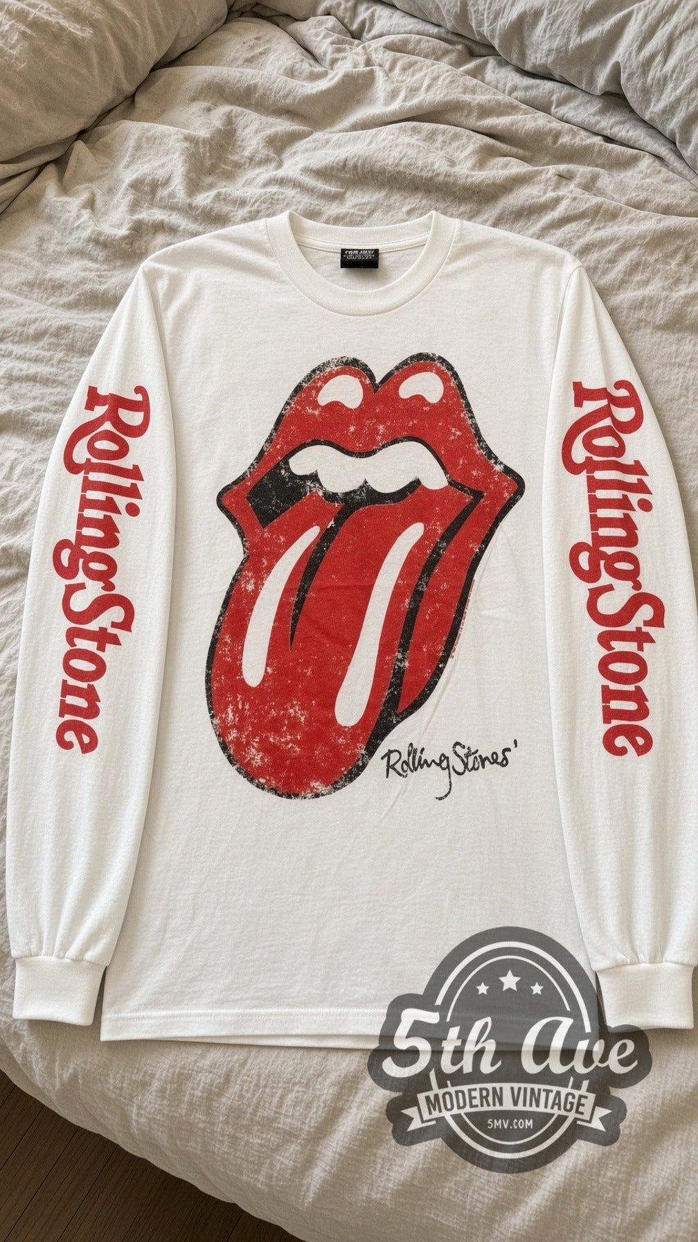 The Rolling Stones – Red Tongue – Vintage Band Long Sleeve T-Shirt