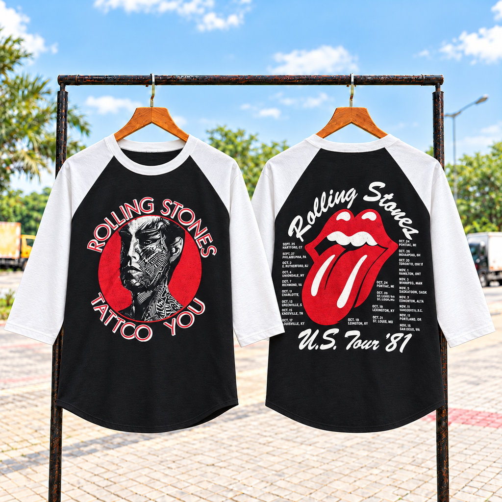 Rolling Stones Tour Raglan T shirt