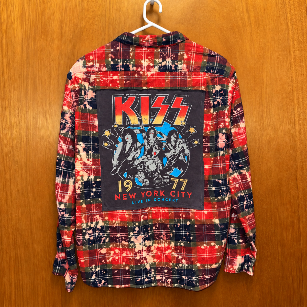 Kiss Band Upcycled Flannel shirt