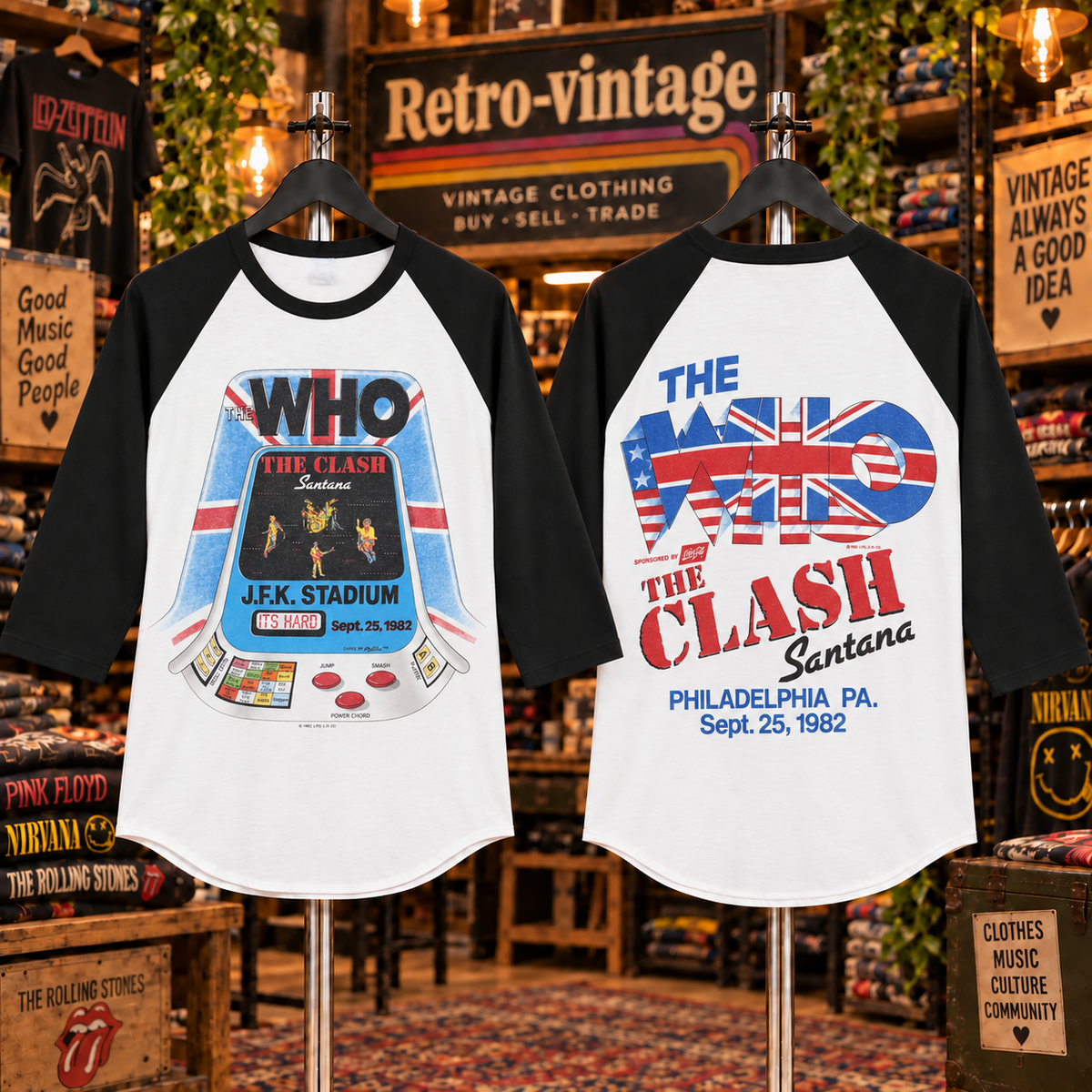 The Who JFK Stadium 1982 jersey design