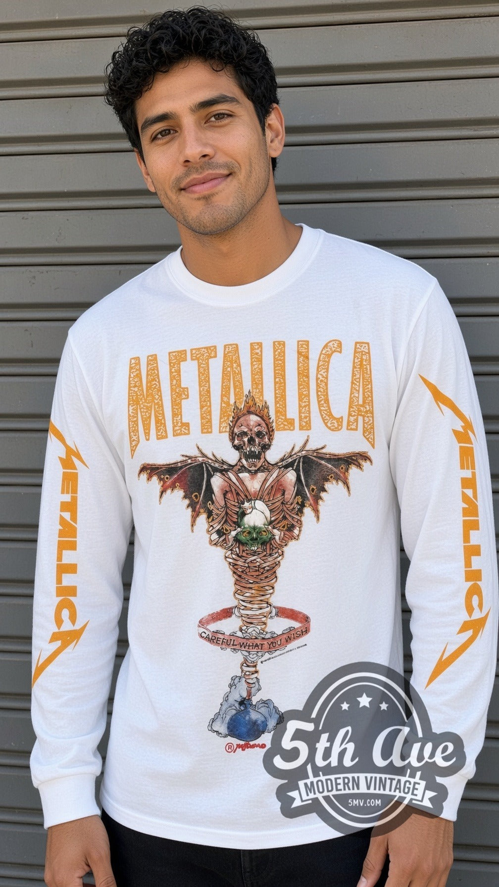 Metallica – Careful What You Wish (White 2) – Vintage Band Long Sleeve T-Shirt