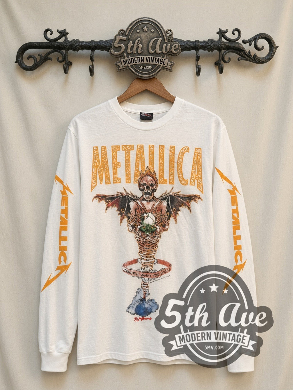 Metallica – Careful What You Wish (White 2) – Vintage Band Long Sleeve T-Shirt