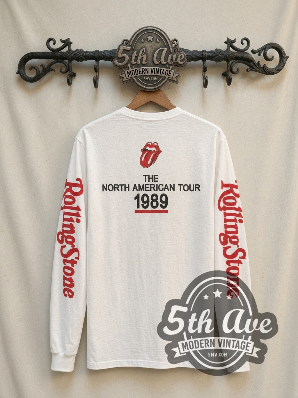 The Rolling Stones – Steel Wheels Flag – Vintage Band Long Sleeve T-Shirt