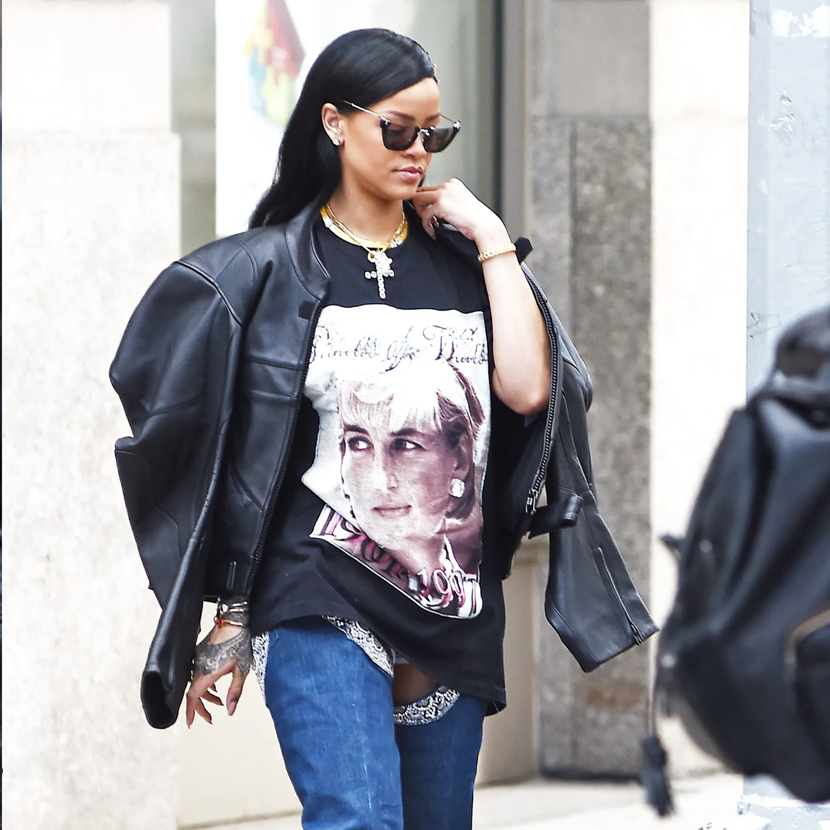 1997 Diana Princess Of Wales Grail Washed Black Rap T-Shirt