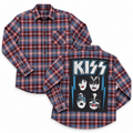 Vintage Kiss Band Upcycled Flannel shirt