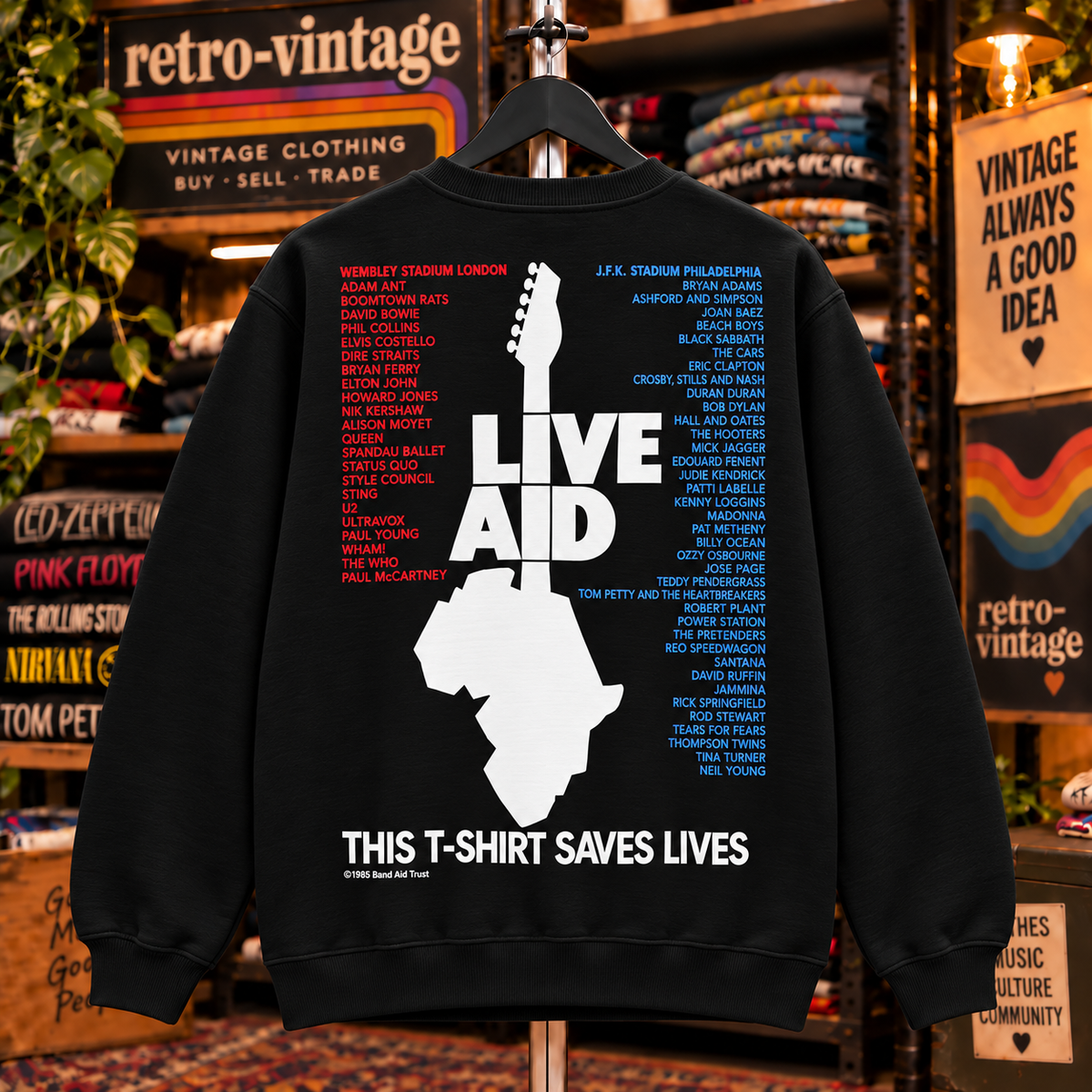 Live Aid 1985 Official Concert Sweatshirt