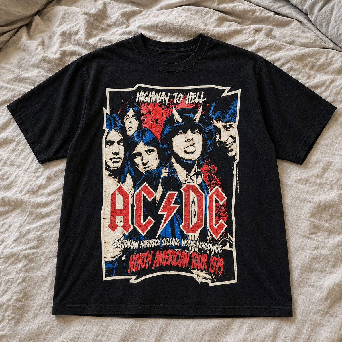 AC/DC – Highway to Hell New Type System Devil Horns – Vintage Band T-Shirt