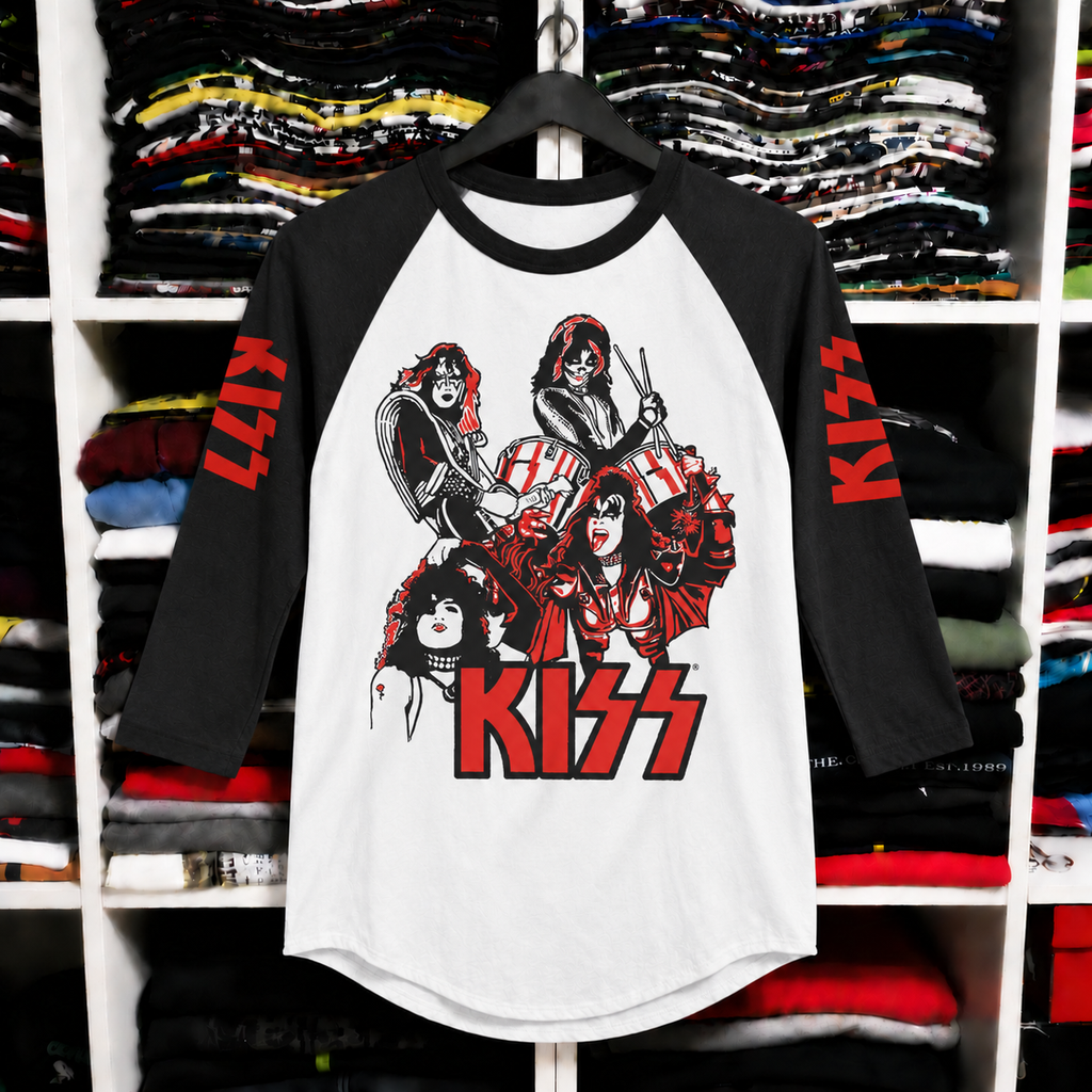 Vintage KISS Animalize Tour Raglan T-Shirt