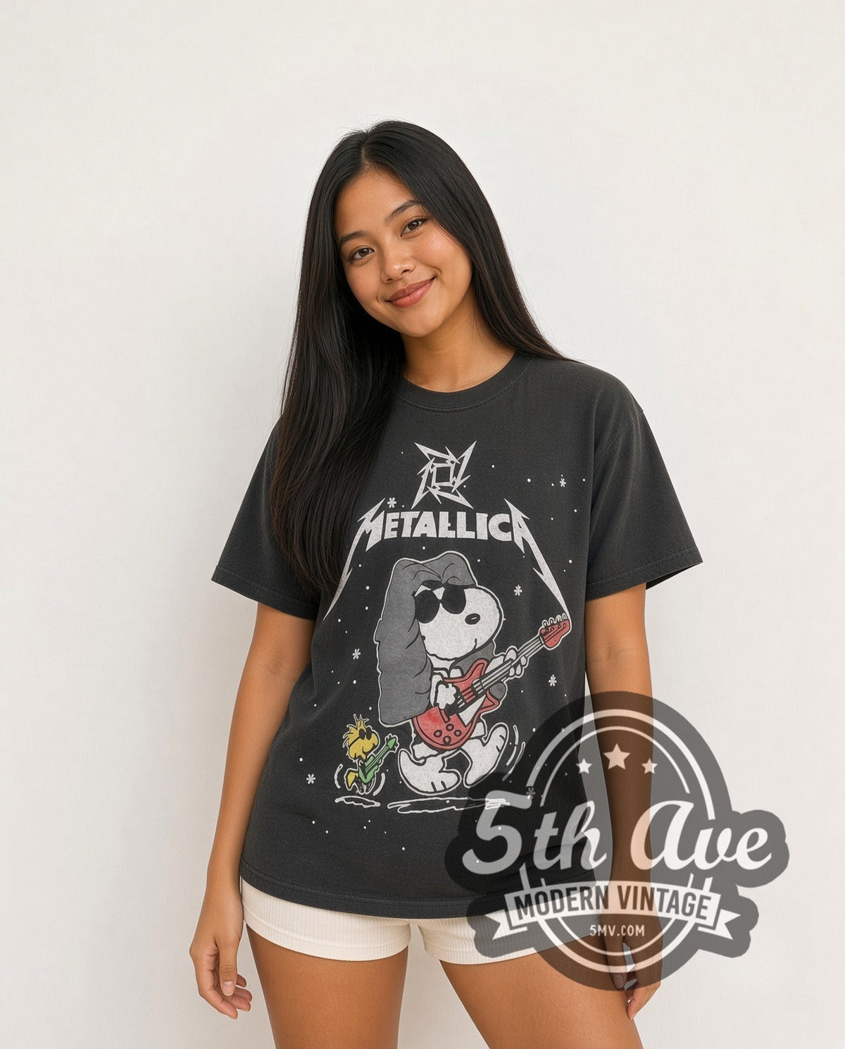 Peanuts – Metallica x Snoopy – Vintage Cartoon T-Shirt