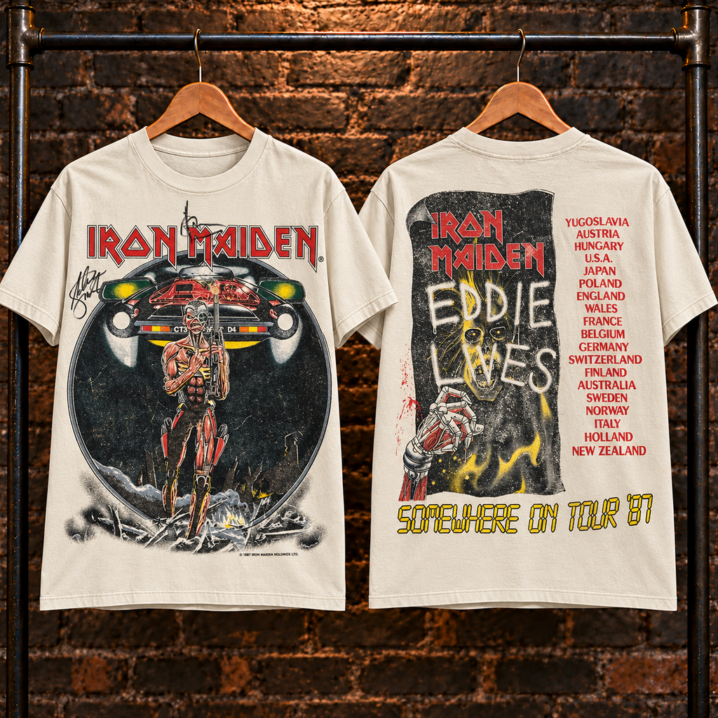 🔥 HOT PICK 🎸 Iron Maiden Tour Tee ⚡ Rare Retro Rock Vibes