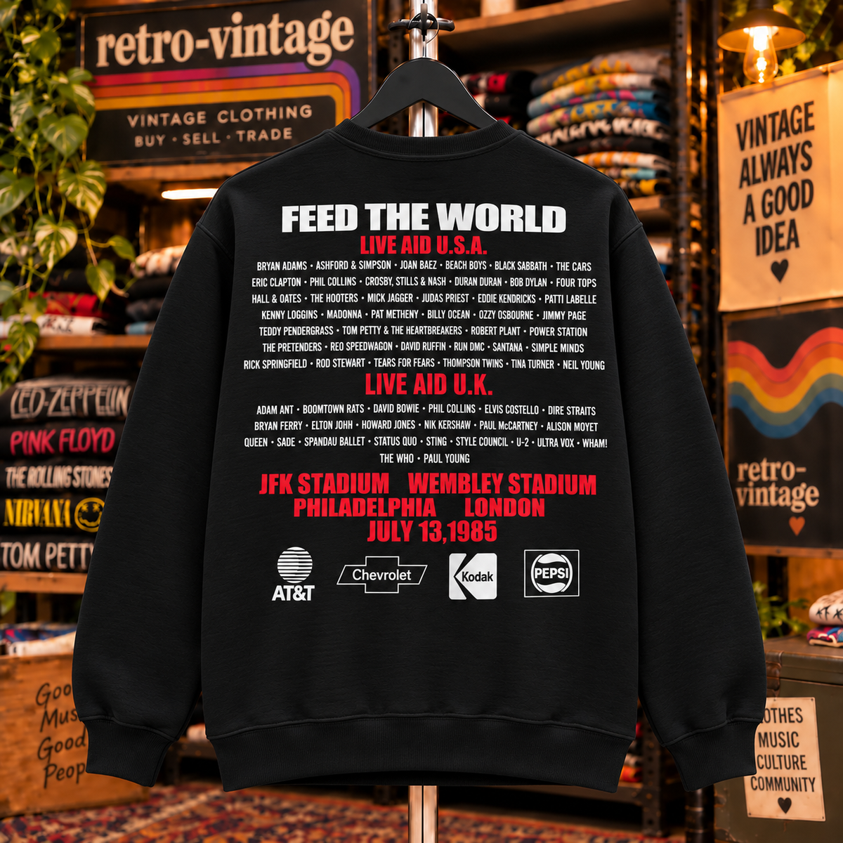 Live Aid 1985 Official Concert Sweatshirt