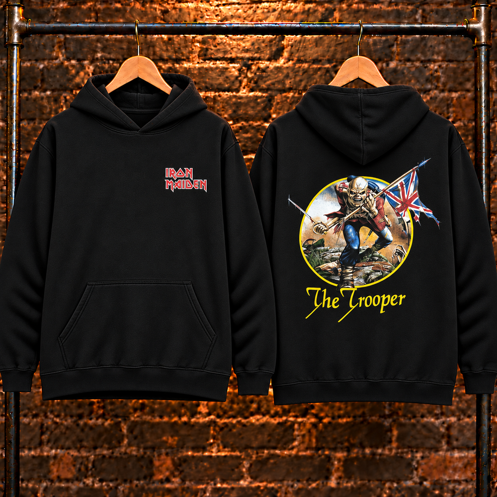 The Trooper Hoodie front and back