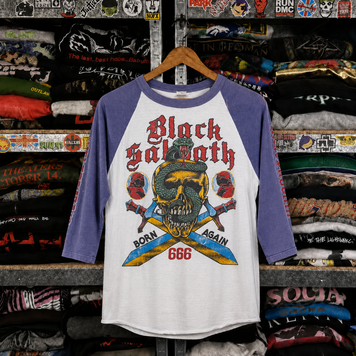 Rare Hard To Find Vintage Black Sabbath Raglan Shirt, Nearly Sold Out Collectors Piece