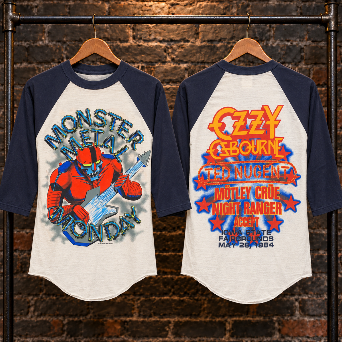 Vintage Monsters of Rock Raglan T-Shirt