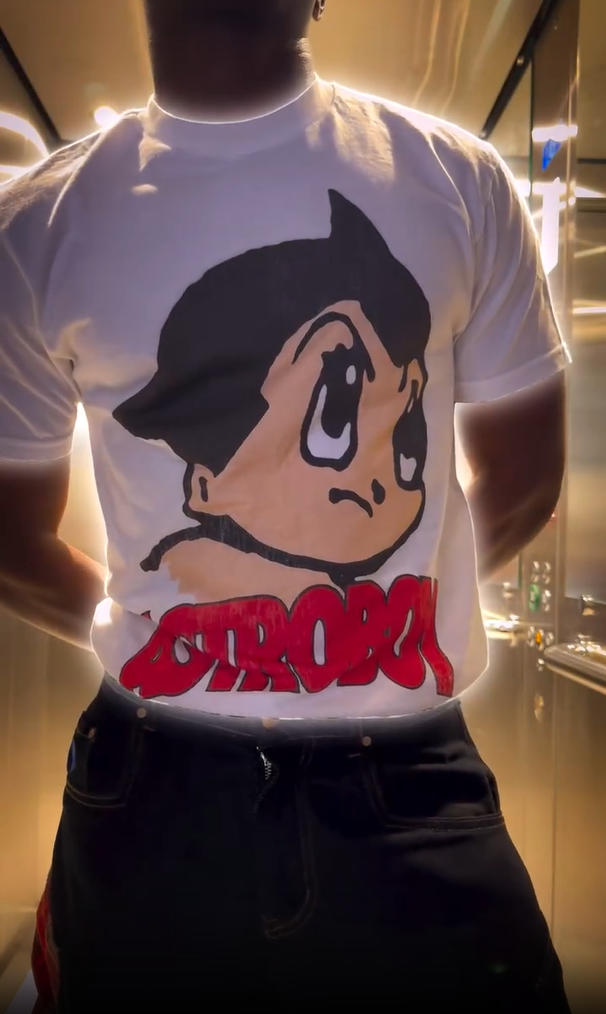 90S Astro Boy Washed White Tee