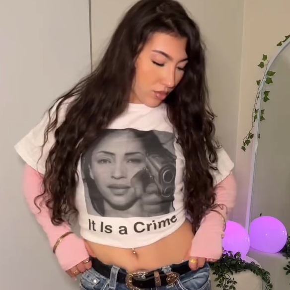 90s Sade Parody It Is a Crime Washed White Tee