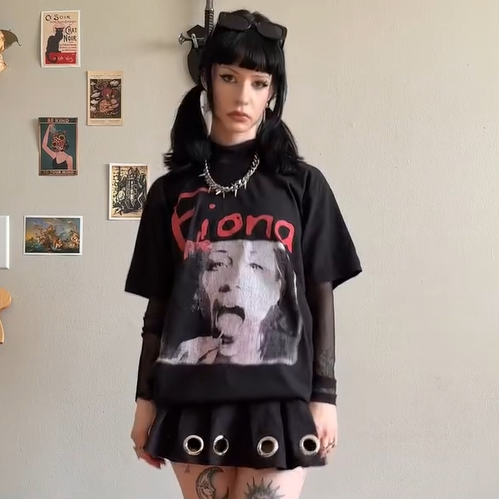 90S Sucker’s Prayer 'Fiona Apple' Rare Washed Black T-Shirt
