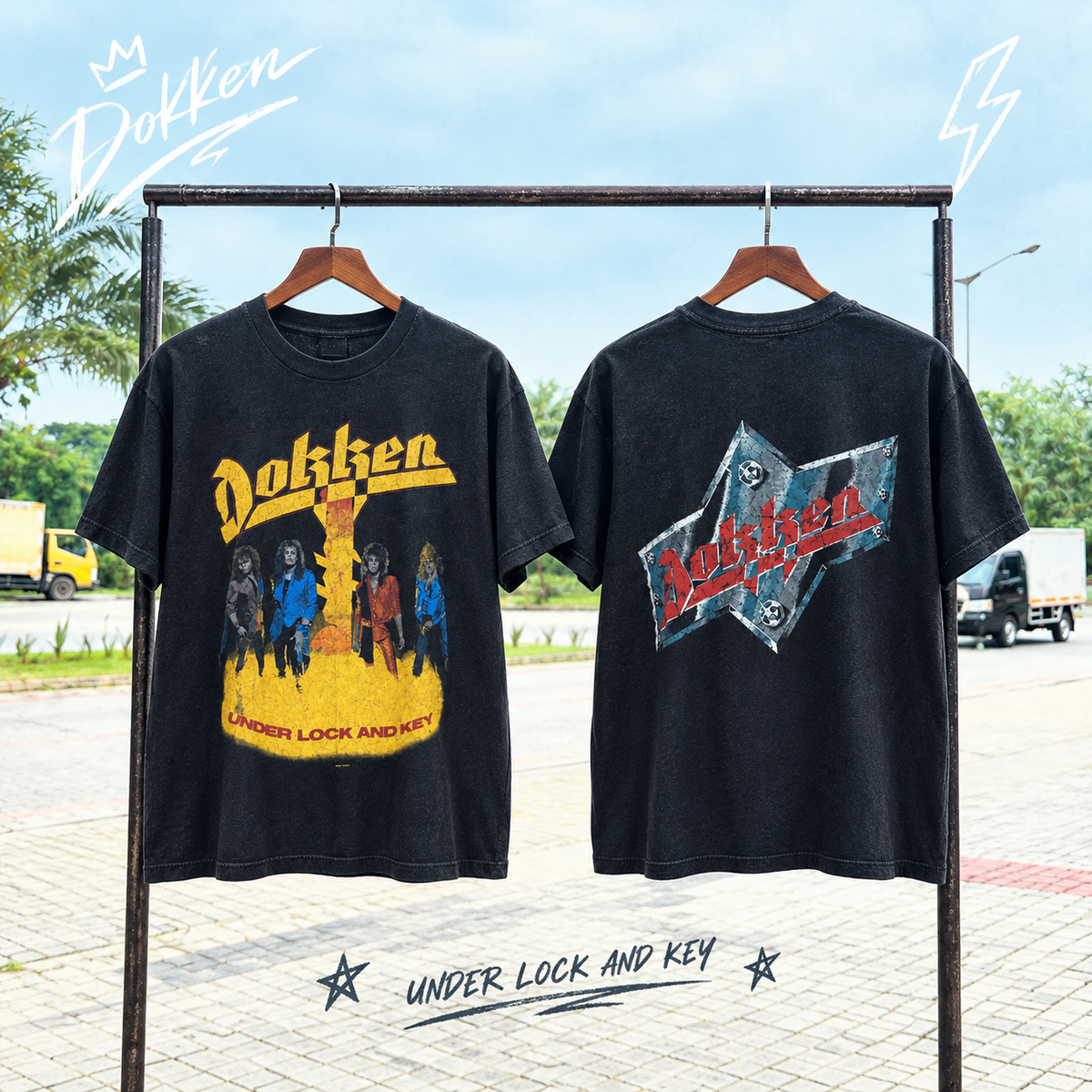 Style 01 front and back hanging side by side