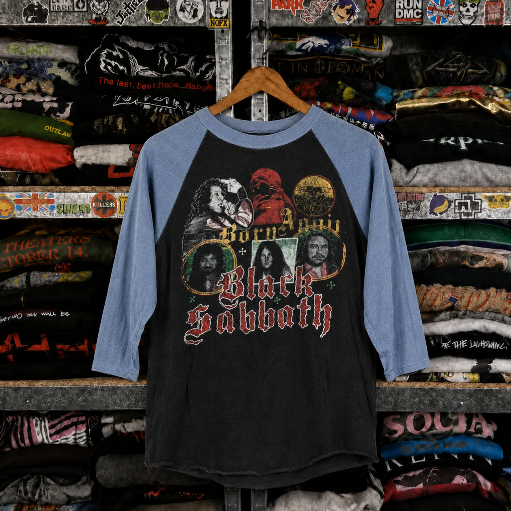 Rare Hard To Find Vintage Black Sabbath Raglan Shirt, Nearly Sold Out Collectors Piece