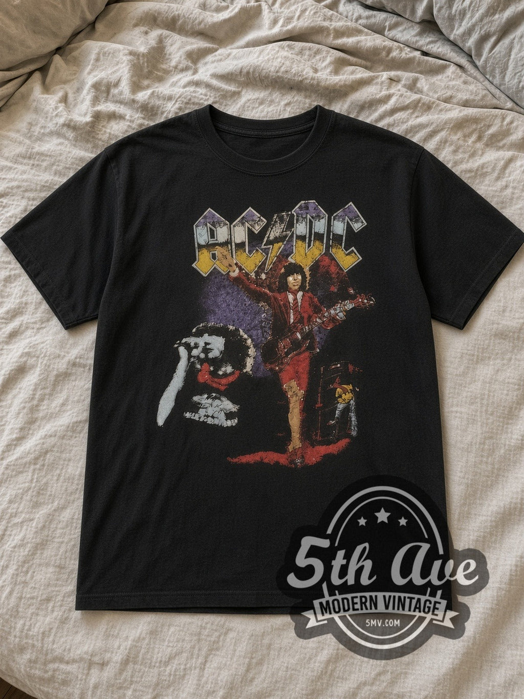 AC/DC – Angus Young Red Schoolboy Purple Haze – Vintage Band T-Shirt