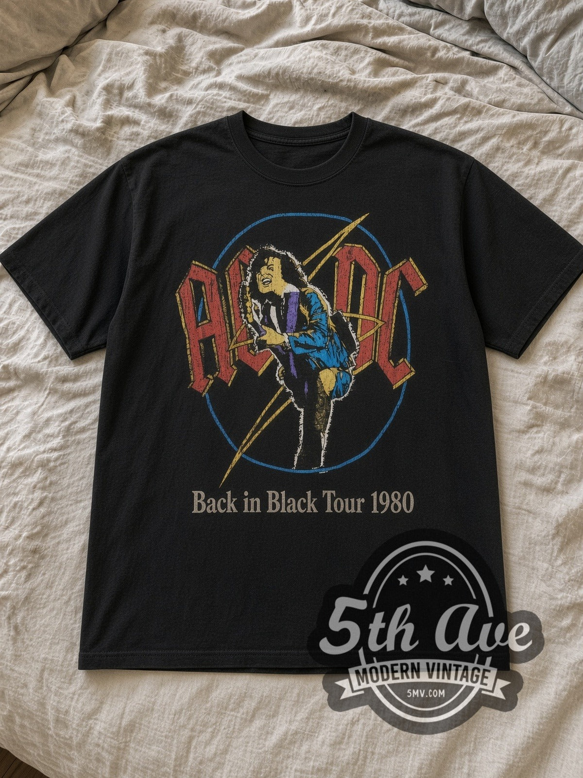 AC/DC – Back in Black Tour 1980 – Vintage Band T-Shirt