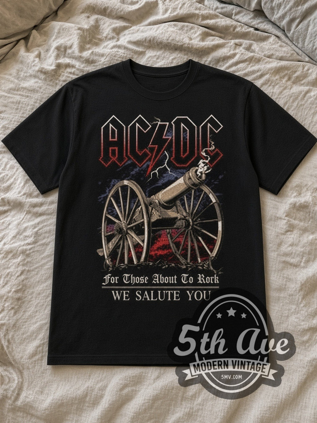 AC/DC – For Those About to Rock Cannon – Vintage Band T-Shirt