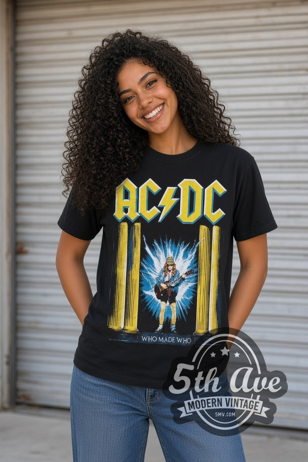 AC/DC – Who Made Who Lightning Angus (Black) – Vintage Band T-Shirt