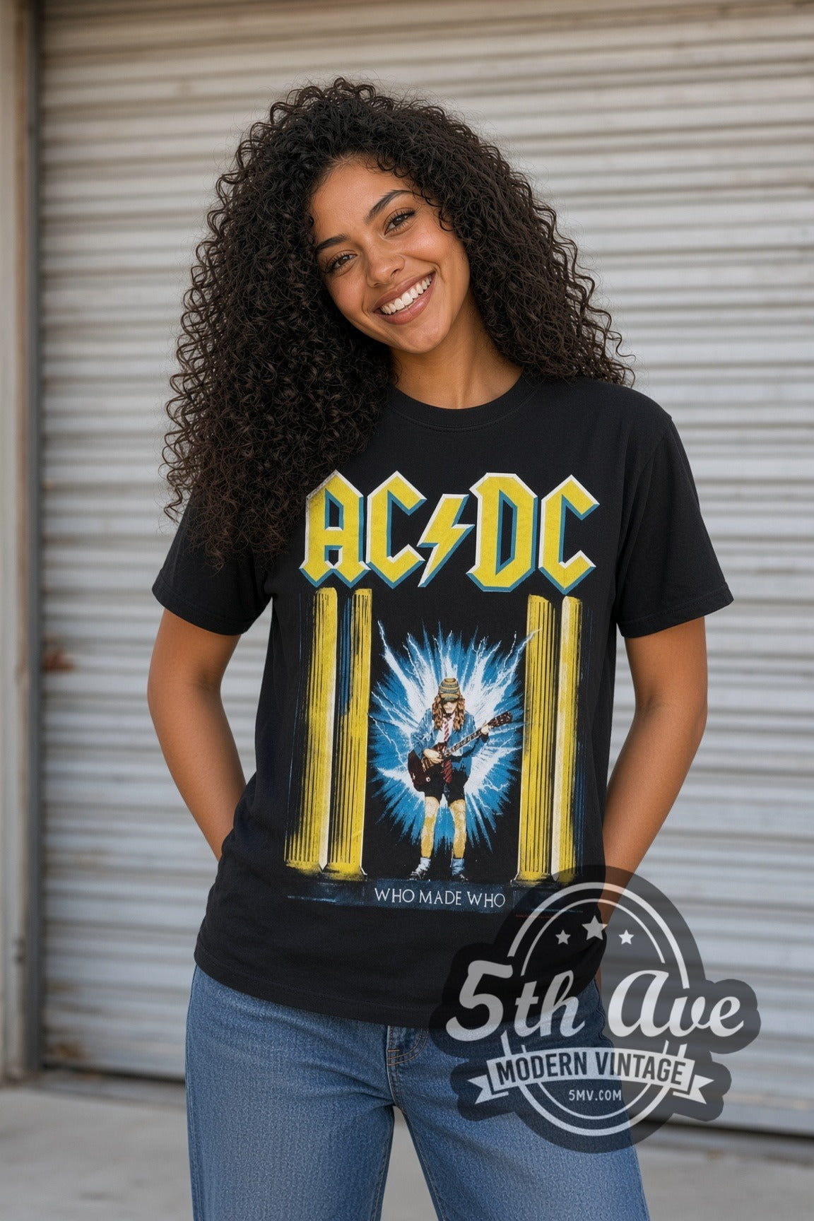 AC/DC – Who Made Who Lightning Angus (Black) – Vintage Band T-Shirt