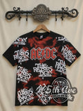 AC/DC – Razors Edge Logo Collage All Over Print – Vintage Band T-Shirt