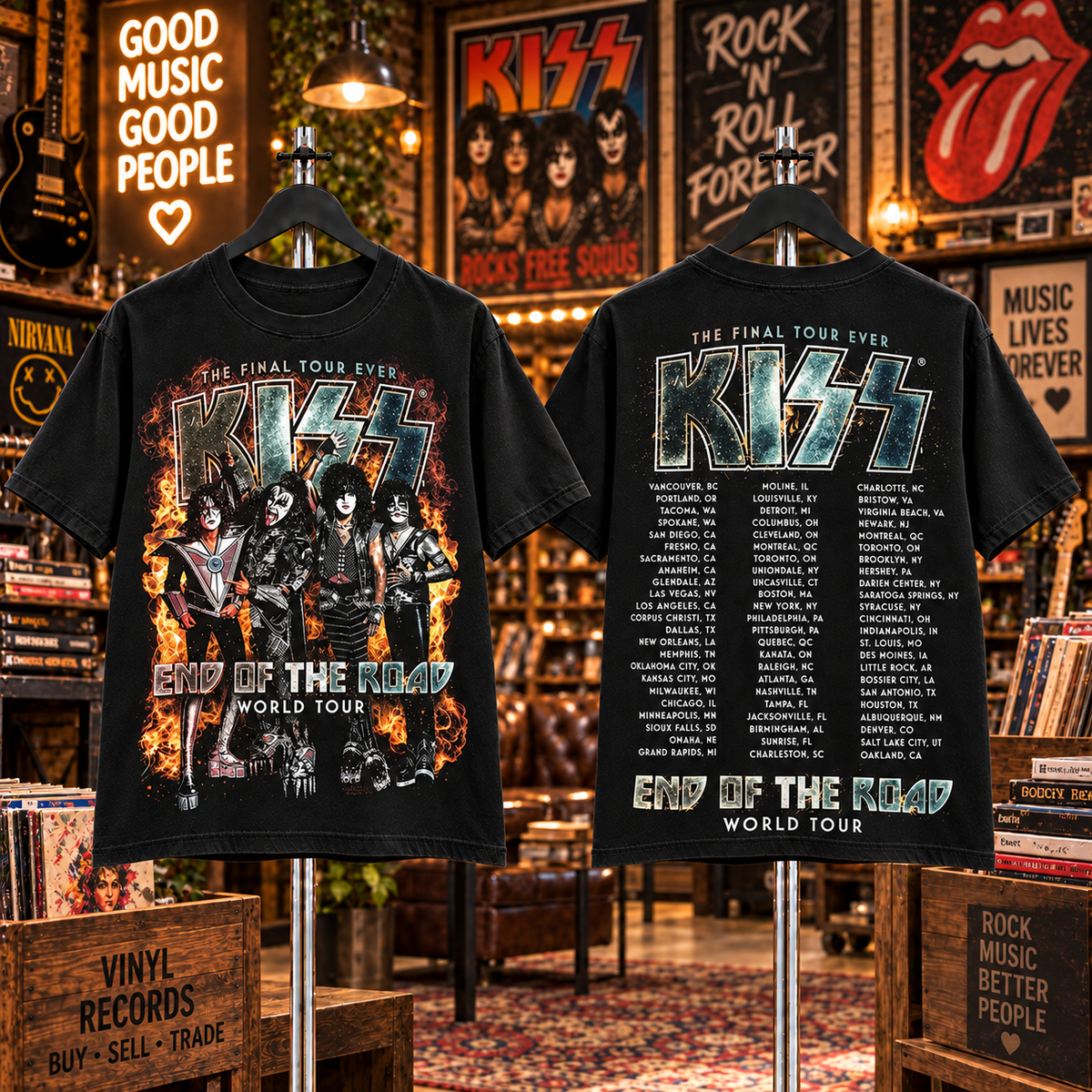 Vintage KISS Band Concert T-Shirt