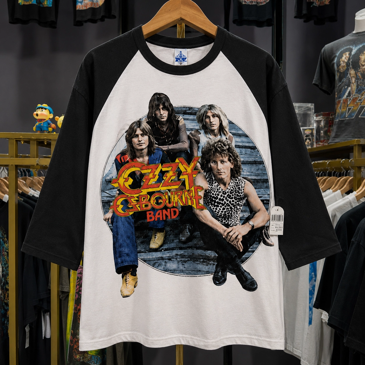Rare Hard To Find Vintage Ozzy Osbourne Raglan Shirt, Nearly Sold Out Collectors Piece