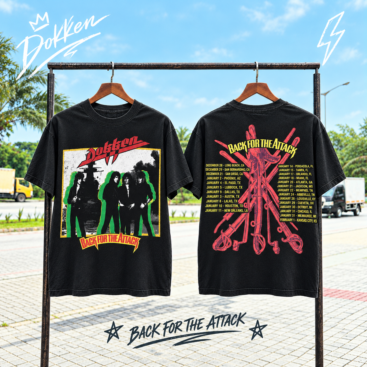 Style 05 front and back hanging side by side